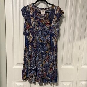 Knox Rose Multicolor Paisley Mini Dress small